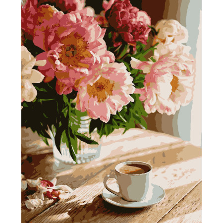 Картина за номерами Кава у затишку (PN4745) 40*50 см. 
