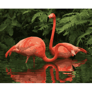 Картина за номерами Пара фламінго (PNX5747) 50*60 см.