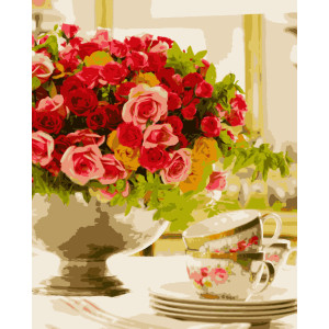 Картина за номерами Трояндовий настрій (PN2309) 40*50 см. 