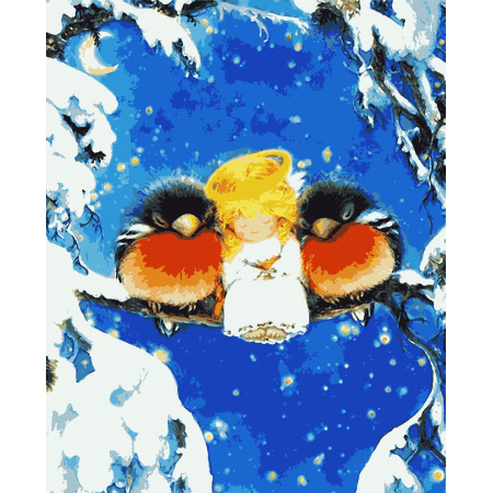 Картина за номерами Різдвяне янголятко (PNX7777) 50*60 см.