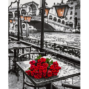 Картина за номерами Троянди під дощем (PN6305) 40*50 см. 