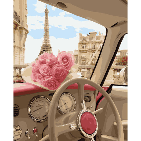 Картина за номерами  Прогулянка Парижем (PNX3802) 50*60 см. 