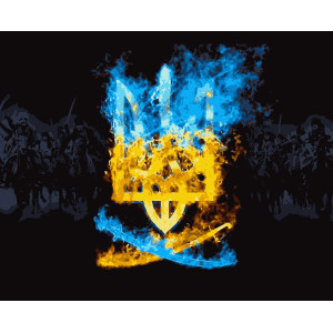 Картина за номерами Слава Україні (PNХ1480) 50*60 см. 