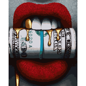 Картина по номерам Greedy (с золотой краской) (PNX1313) 50*60