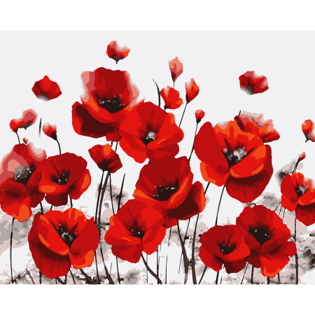 Картина за номерами Маки (PNХ6505) 50*60 см. 