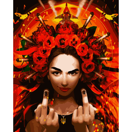Картина за номерами Непереможна @katiewatersell_art (PN2305) 40*50 см. 
