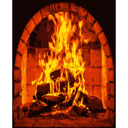 Картина за номерами Камін (PNX1455) 50*60 см.