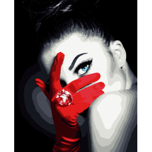 Картина по номерам Таинственный взгляд (PNX3309) 50*60 см. 