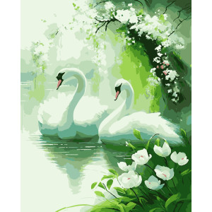 Картина за номерами Лебеді (PN0234) 40*50 см.