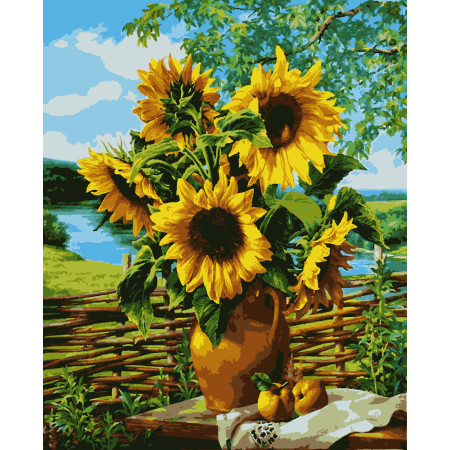 Картина за номерами Букет соняхів (PNX6407) 50*60 см.