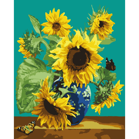 Картина за номерами Соняхи у вазі (PN1104) 40*50 см.
