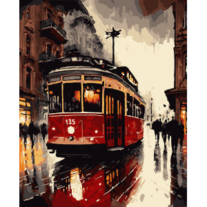 Картина за номерами Осінній трамвай (PN8137) 40*50 см. 