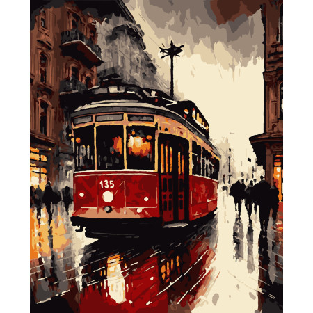 Картина за номерами Осінній трамвай (PN8137) 40*50 см. 