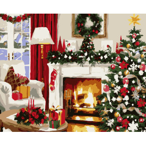 Картина по номерам Рождественский уют (PNX9373) 50*60 см.  