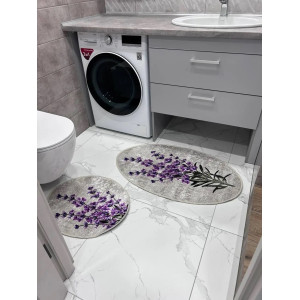 Набор для ванной комнаты Lavender, набор из двух ковриков 100х60 и 60х50 см . Photo 3