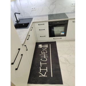  Килимок для кухні Kitchen in black в різних розмірах. Photo 3