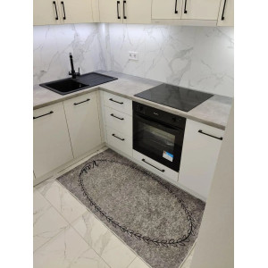  Килимок для кухні Oval on gray в різних розмірах. Photo 2