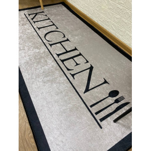  Килимок для кухні Kitchen on gray framed в різних розмірах. Photo 3